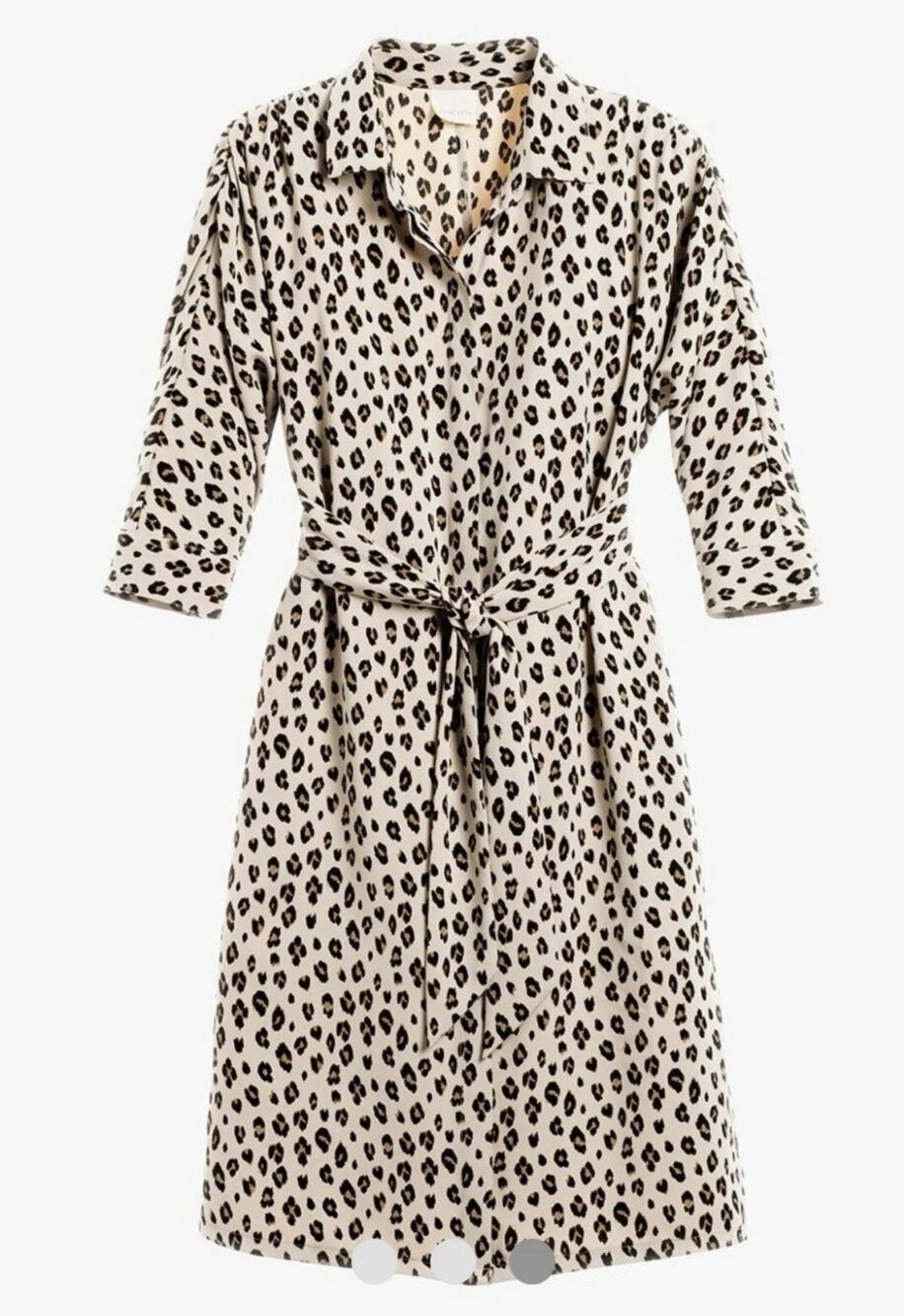 NEW Chicos Dress Sheath Shift Minimalist Luxury Animal Print 3/4 Sleeve Office